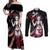 Daki - Demon Slayer Couples Matching Off Shoulder Maxi Dress and Long Sleeve Button Shirt Anime Japan Style