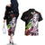 Daki - Demon Slayer Couples Matching Off The Shoulder Long Sleeve Dress and Hawaiian Shirt Anime Japan Style