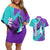 Suicune - Pokemon Couples Matching Off Shoulder Short Dress and Hawaiian Shirt Anime Style