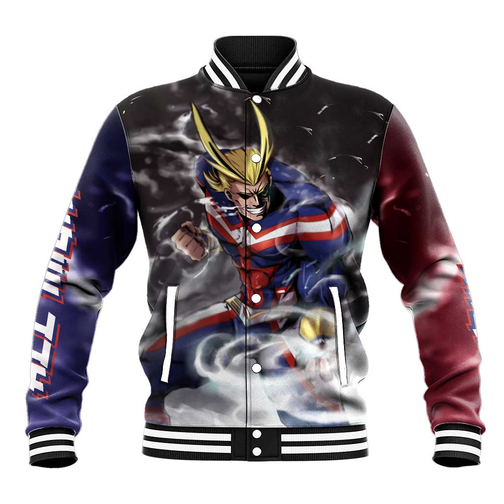 Trippy All Might My Hero Academia Baseball Jacket Anime Mid Trippy Style