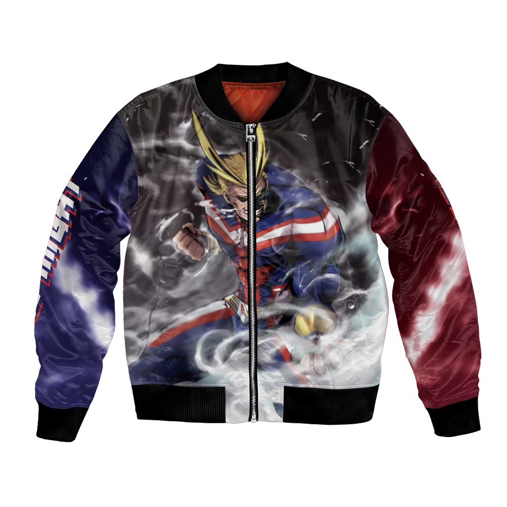 Trippy All Might My Hero Academia Bomber Jacket Anime Mid Trippy Style