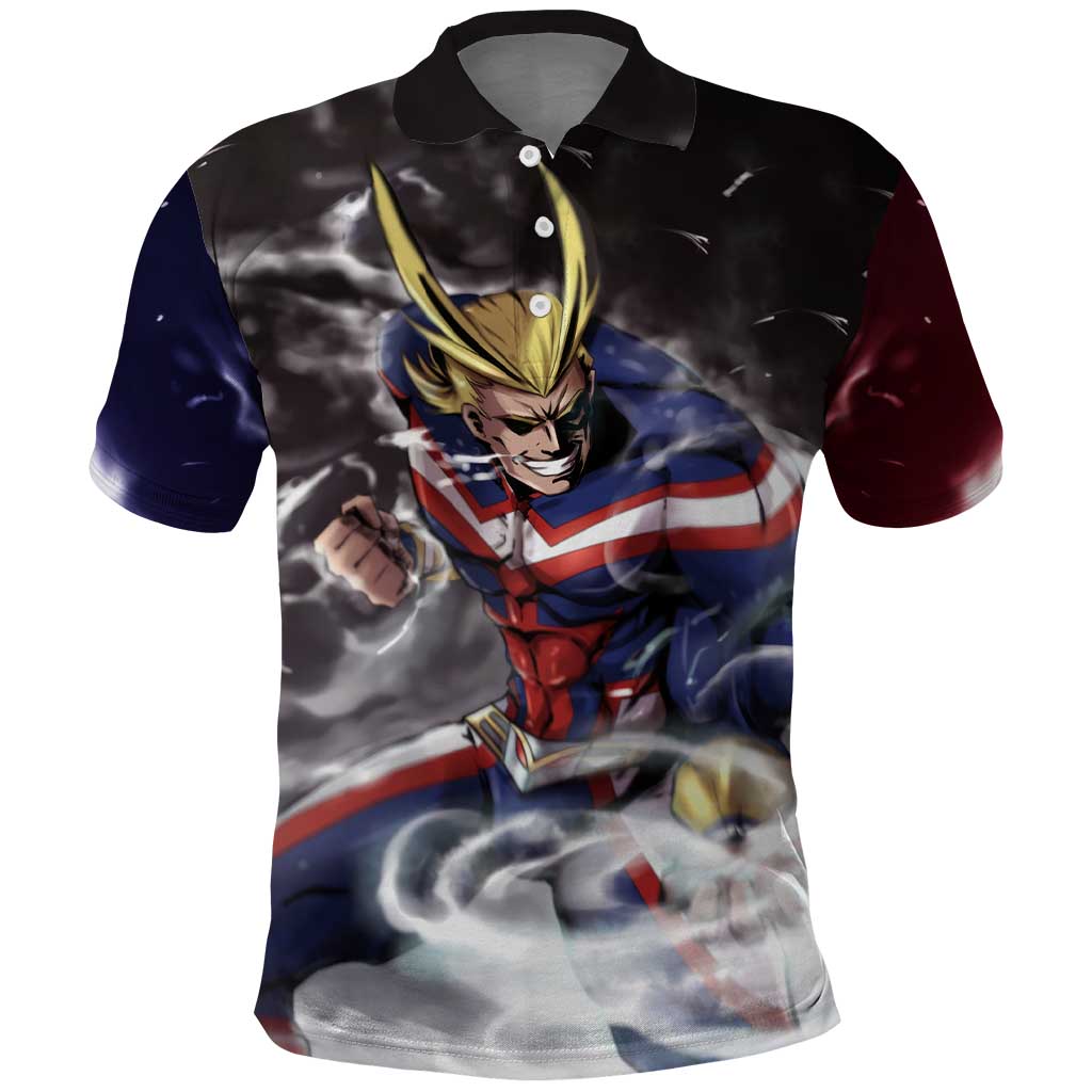 Trippy All Might My Hero Academia Polo Shirt Anime Mid Trippy Style