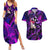 Trippy Venom Couples Matching Summer Maxi Dress and Hawaiian Shirt Comic Mix Galaxy Trippy Style