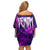 Trippy Venom Off Shoulder Short Dress Comic Mix Galaxy Trippy Style