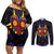 Majora’s Mask Zelda Couples Matching Off Shoulder Short Dress and Long Sleeve Button Shirt Abtract Style