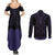 Majora’s Mask Zelda Couples Matching Summer Maxi Dress and Long Sleeve Button Shirt Abtract Style