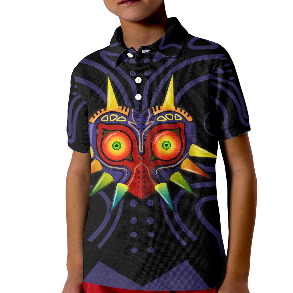 Majora’s Mask Zelda Kid Polo Shirt Abtract Style