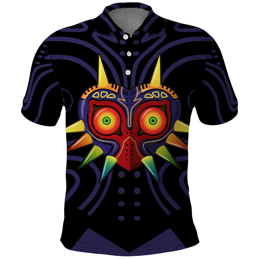 Majora’s Mask Zelda Polo Shirt Abtract Style