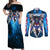 Wing Zero Gundam Couples Matching Off Shoulder Maxi Dress and Long Sleeve Button Shirt Anime Style