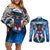 Wing Zero Gundam Couples Matching Off Shoulder Short Dress and Long Sleeve Button Shirt Anime Style