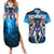 Wing Zero Gundam Couples Matching Summer Maxi Dress and Hawaiian Shirt Anime Style