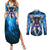 Wing Zero Gundam Couples Matching Summer Maxi Dress and Long Sleeve Button Shirt Anime Style