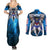 Wing Zero Gundam Couples Matching Summer Maxi Dress and Long Sleeve Button Shirt Anime Style