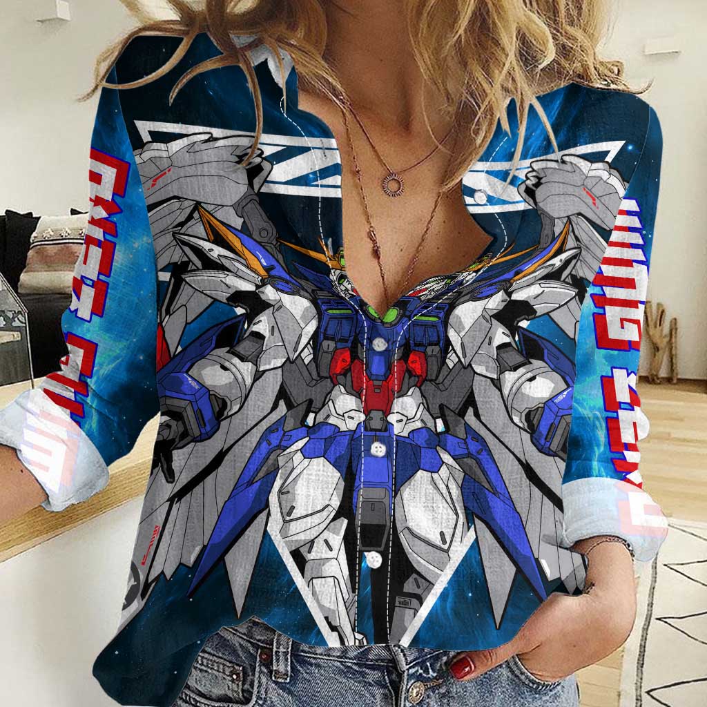 Wing Zero Gundam Women Casual Shirt Anime Style