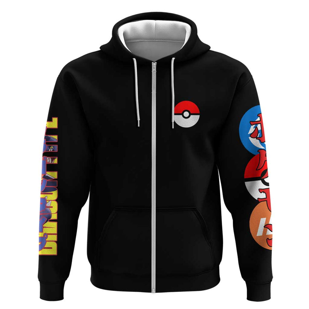 Garchomp Poke Zip Hoodie Anime Style