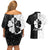 Five Leaf Clover Black Clover Couples Matching Off Shoulder Short Dress and Hawaiian Shirt Anime Grunge Style