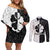 Five Leaf Clover Black Clover Couples Matching Off Shoulder Short Dress and Long Sleeve Button Shirt Anime Grunge Style