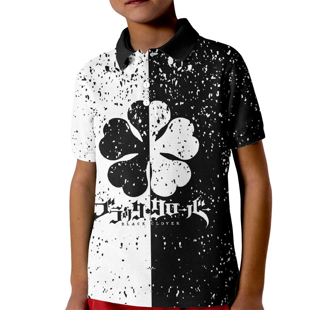 Five Leaf Clover Black Clover Kid Polo Shirt Anime Grunge Style