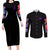 Uchiha Madara V2 Naruto Couples Matching Long Sleeve Bodycon Dress and Long Sleeve Button Shirt Anime Style