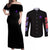 Uchiha Madara V2 Naruto Couples Matching Off Shoulder Maxi Dress and Long Sleeve Button Shirt Anime Style