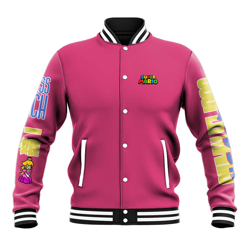 Peach Mario Bros Baseball Jacket Anime Style