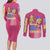 Peach Mario Bros Couples Matching Long Sleeve Bodycon Dress and Long Sleeve Button Shirt Anime Style