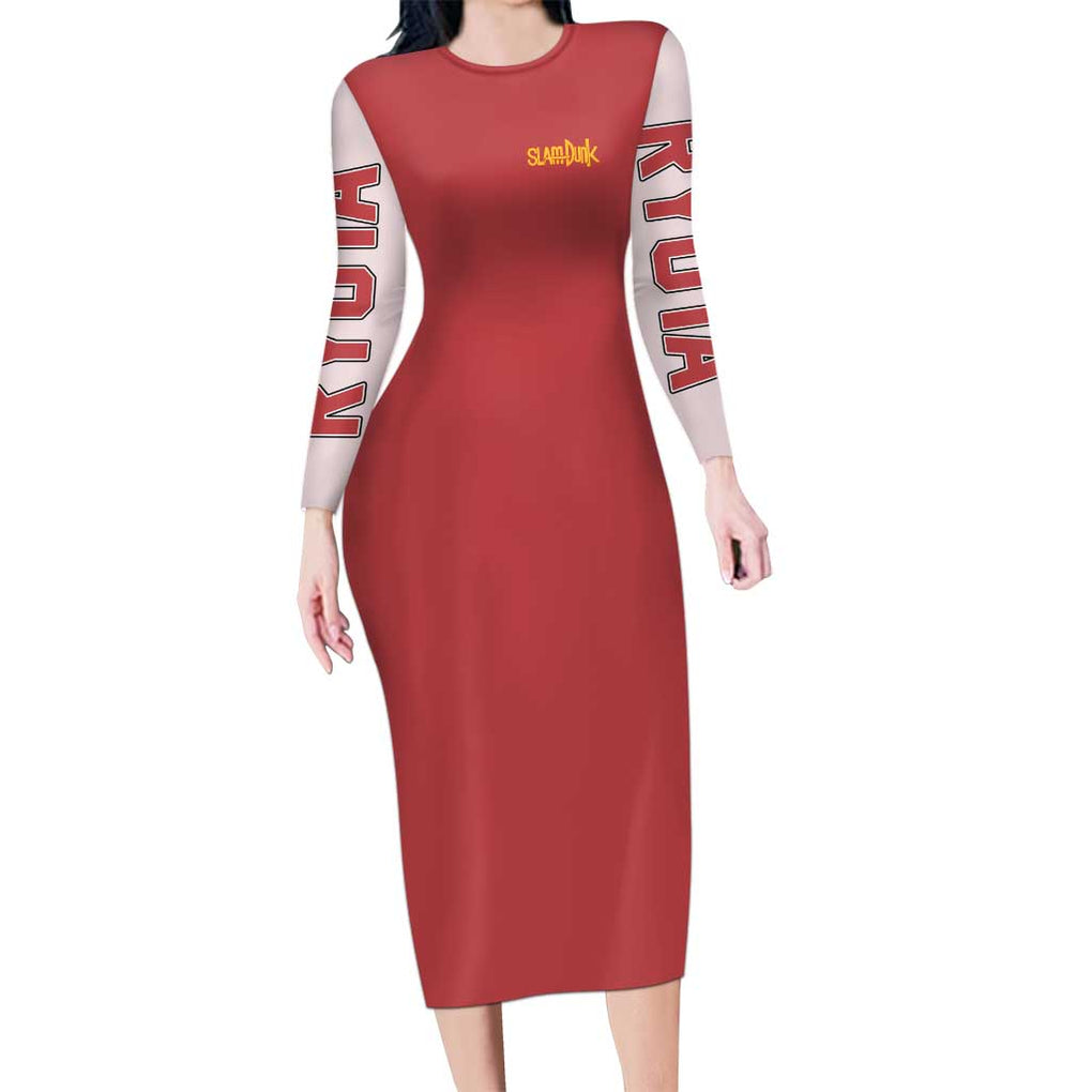 Ryota Miyagi Slam Dunk Long Sleeve Bodycon Dress Japan Anime Style