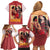 Hanamichi Sakuragi Slam Dunk Family Matching Off Shoulder Short Dress and Hawaiian Shirt Japan Anime Style