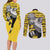 Minato Namikaze - Anime Style Manga Couples Matching Long Sleeve Bodycon Dress and Long Sleeve Button Shirt