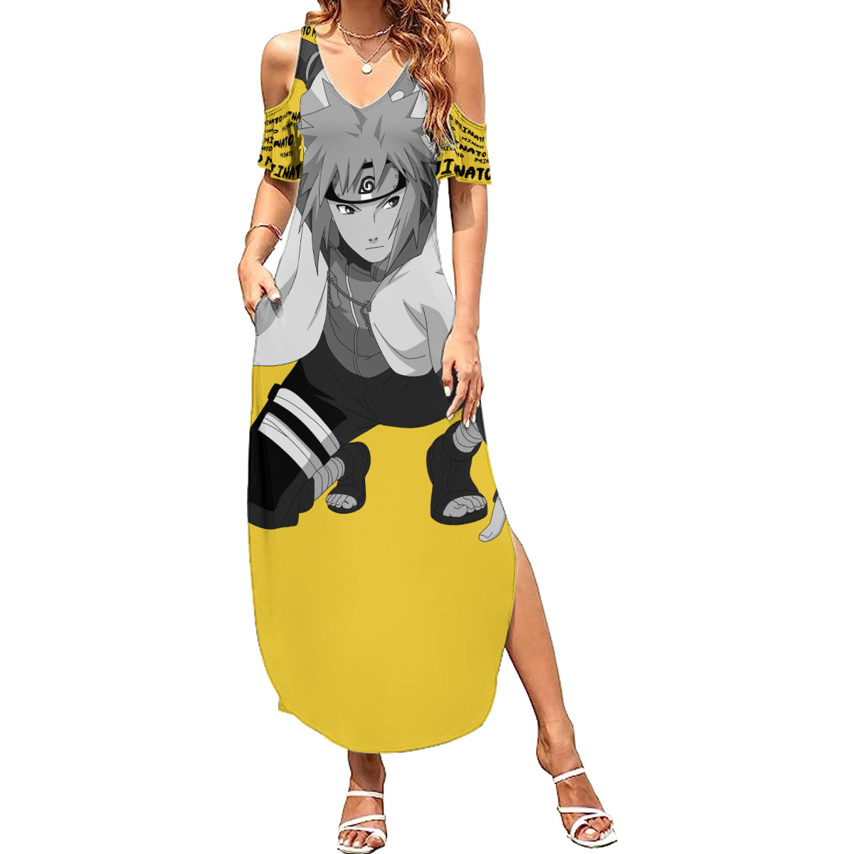 Minato Namikaze - Anime Style Manga Summer Maxi Dress