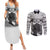 Kakashi Hatake - Anime Style Manga Couples Matching Summer Maxi Dress and Long Sleeve Button Shirt