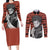 Gaara - Style Manga Couples Matching Long Sleeve Bodycon Dress and Long Sleeve Button Shirt