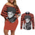 Gaara - Style Manga Couples Matching Off Shoulder Short Dress and Long Sleeve Button Shirt