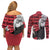 Deidara - Style Manga Couples Matching Off Shoulder Short Dress and Long Sleeve Button Shirt