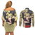 Temari - Style Manga Couples Matching Off Shoulder Short Dress and Long Sleeve Button Shirt