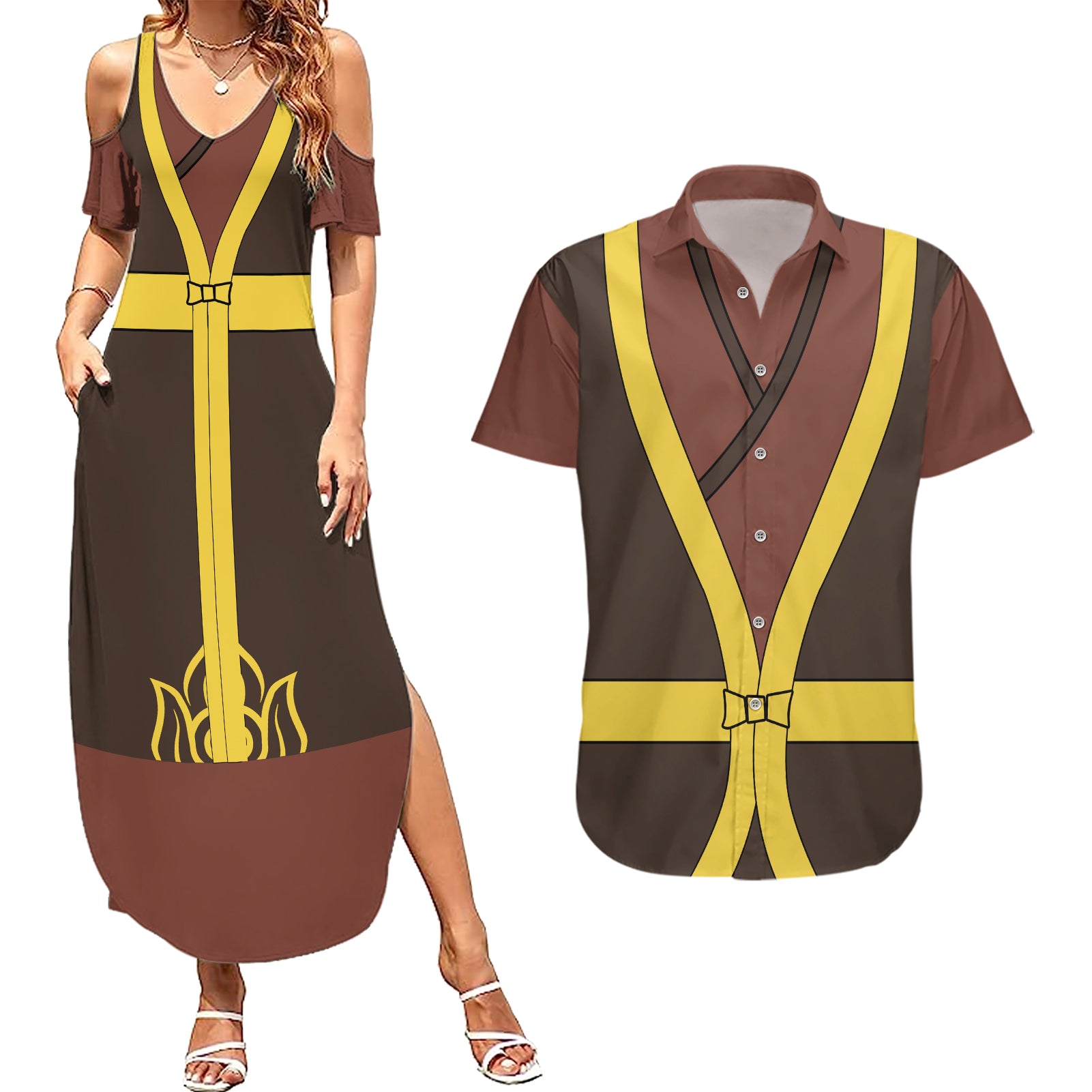 Zuko Couples Matching Summer Maxi Dress and Hawaiian Shirt Avatar