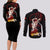 Erza Scarlet Couples Matching Long Sleeve Bodycon Dress and Long Sleeve Button Shirt Fairy Tail