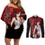 Erza Scarlet Couples Matching Off Shoulder Short Dress and Long Sleeve Button Shirt Fairy Tail