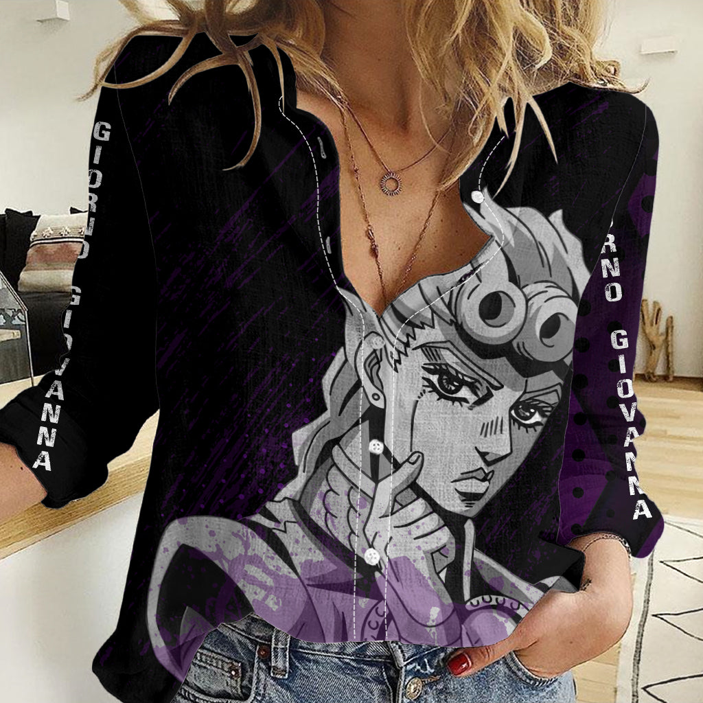 Giorno Giovanna Women Casual Shirt JJBAs Anime Style