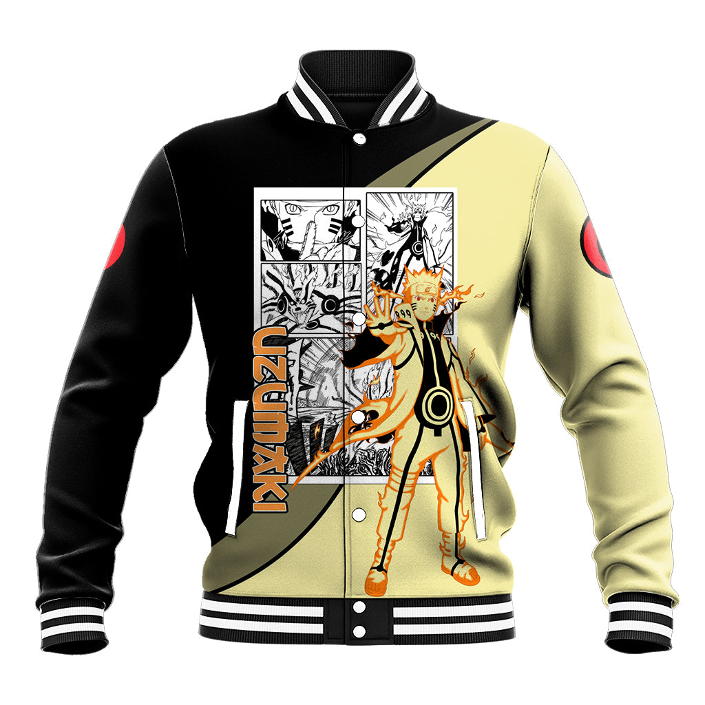 Nrt Uzumaki Bijuu - Naruto Baseball Jacket Anime Mix Manga Style