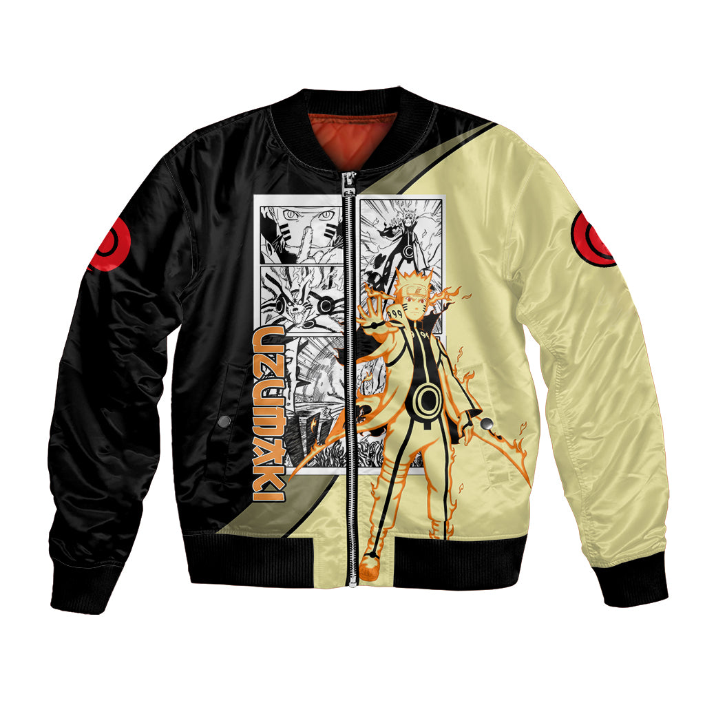 Nrt Uzumaki Bijuu - Naruto Bomber Jacket Anime Mix Manga Style