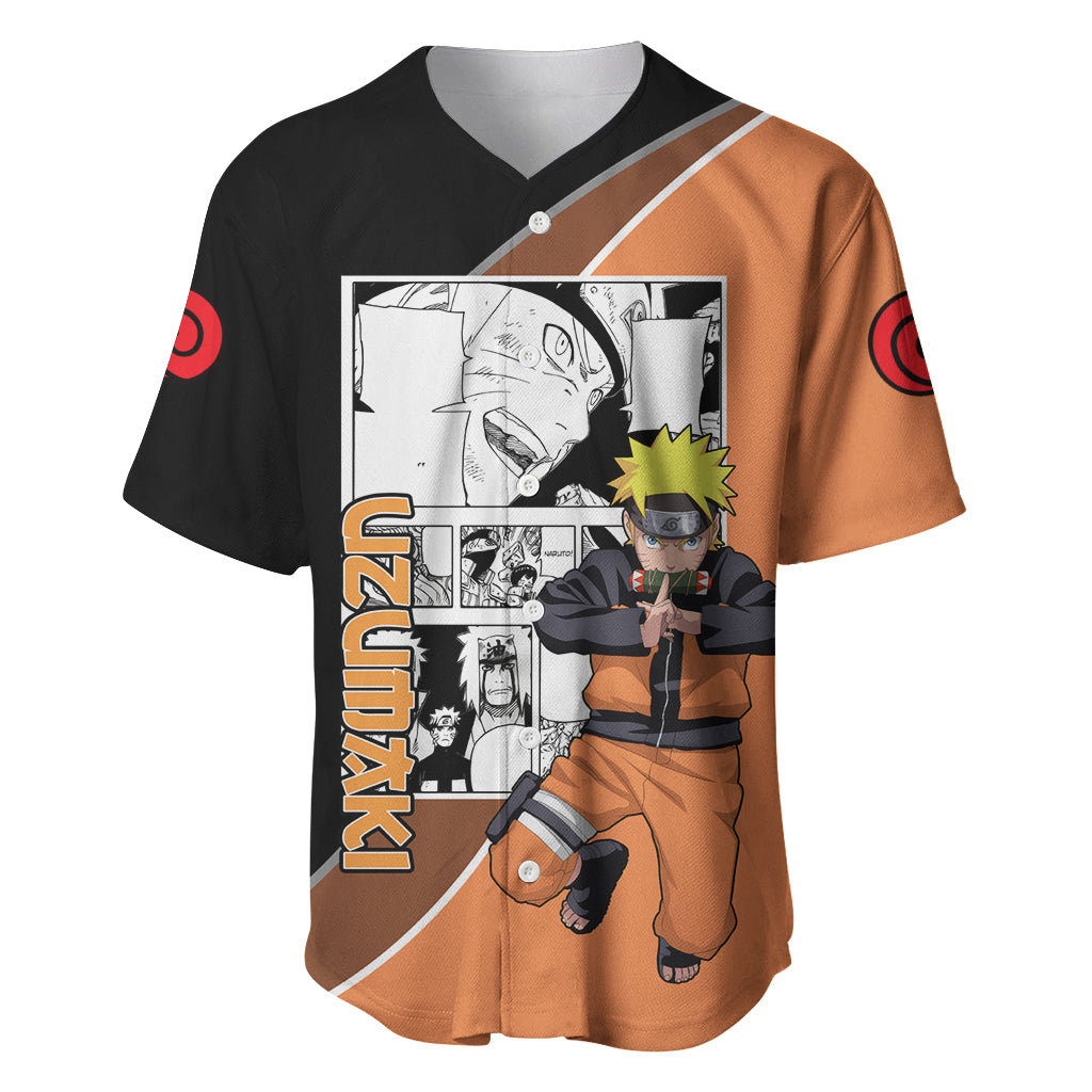 Nrt Uzumaki - Naruto Baseball Jersey Anime Mix Manga Style