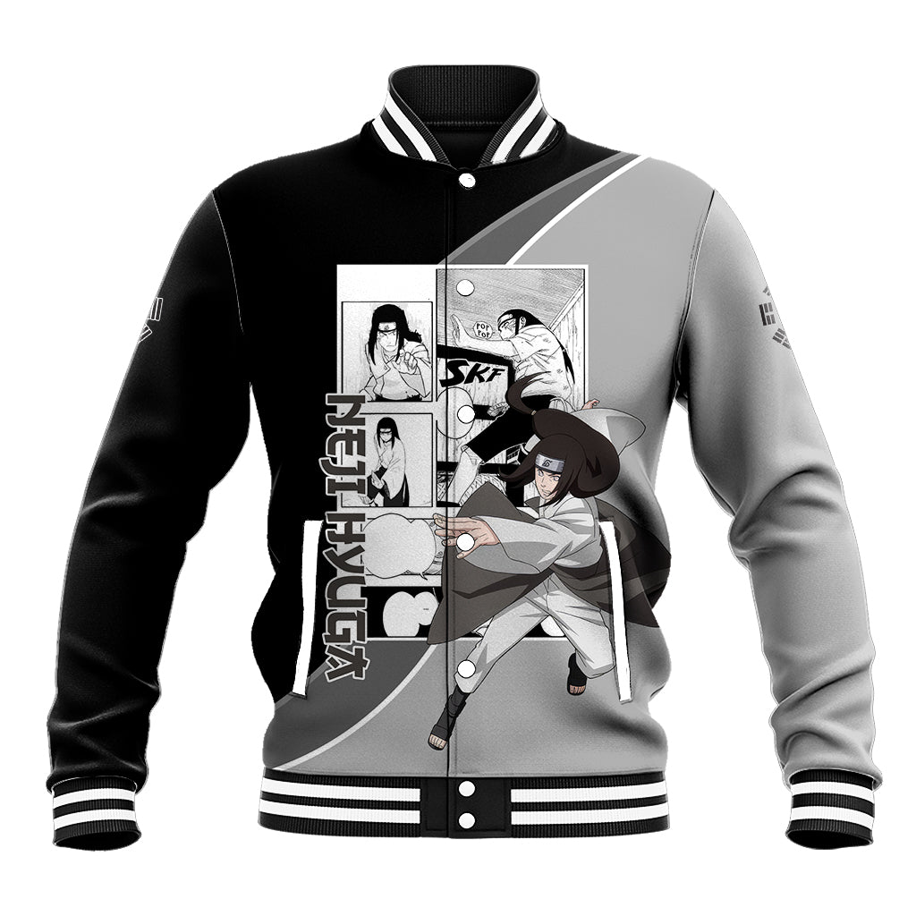 Neji Hyuga - Naruto Baseball Jacket Anime Mix Manga Style