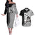 Neji Hyuga - Naruto Couples Matching Off The Shoulder Long Sleeve Dress and Hawaiian Shirt Anime Mix Manga Style