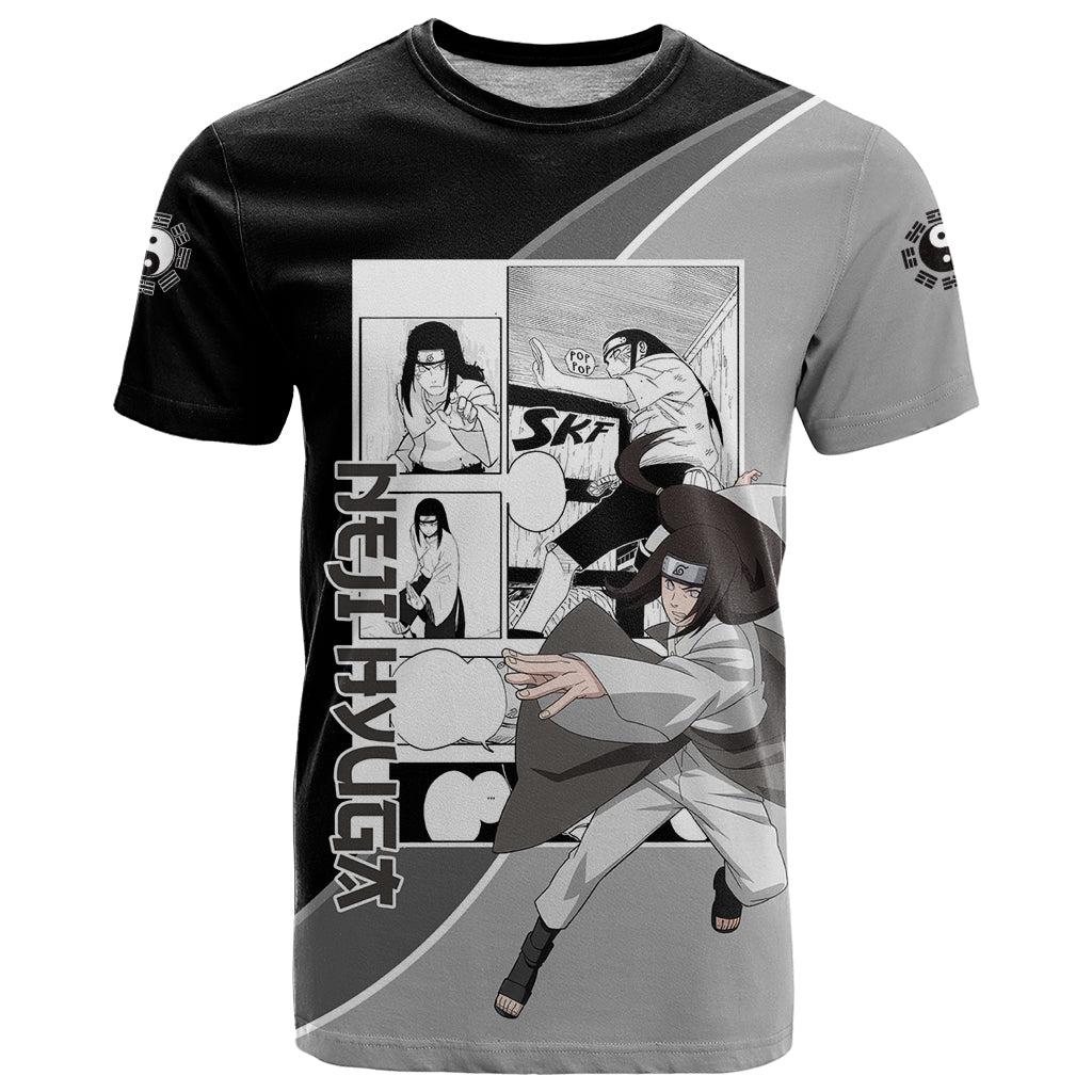 Neji Hyuga - Naruto T Shirt Anime Mix Manga Style