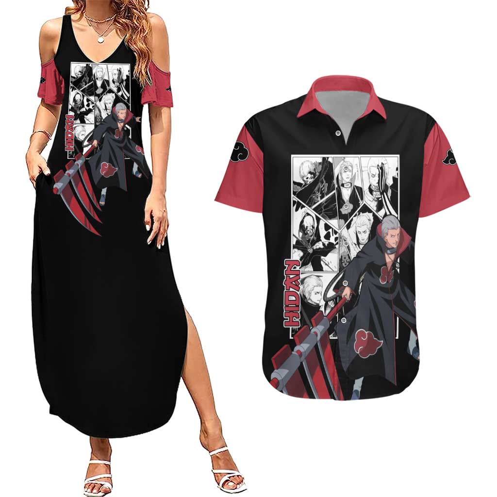 Hidan - Naruto Couples Matching Summer Maxi Dress and Hawaiian Shirt Anime Mix Manga Style