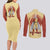 Saitama - One Punch Man Couples Matching Long Sleeve Bodycon Dress and Long Sleeve Button Shirt Anime Text Pattern Style