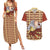 Saitama - One Punch Man Couples Matching Summer Maxi Dress and Hawaiian Shirt Anime Text Pattern Style