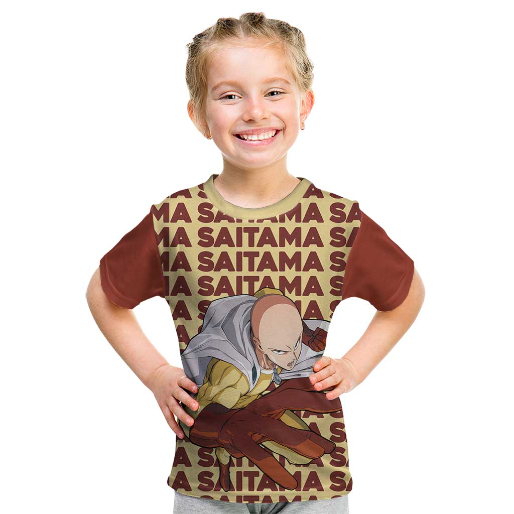 Saitama - One Punch Man Kid T Shirt Anime Text Pattern Style