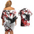 Zenitsu Agatsuma - Demon Slayer Couples Matching Off Shoulder Short Dress and Hawaiian Shirt Anime Text Pattern Style